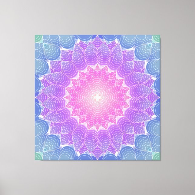 Geometric flower canvas print (Front)