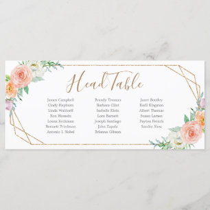 Geometric Flower Head Table Seating Card