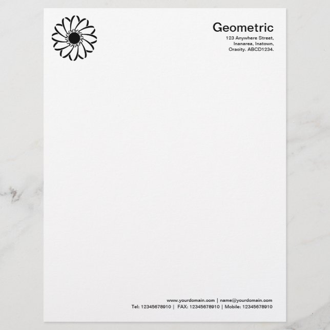 Geometric Flower Letterhead (Front)