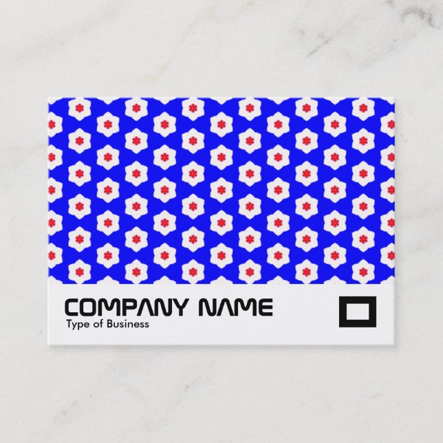 Geometric Flower Pattern Business Card (Front)