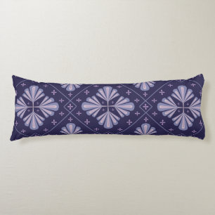 Geometric Flower Petals Abstract Repeat Pattern Body Pillow