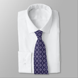 Geometric Flower Petals Abstract Repeat Pattern Tie