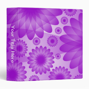 Geometric Flowers (1.5in) - Purple Binder