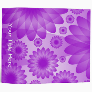 Geometric Flowers (2in) - Purple Binder