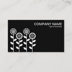 Geometric Flowers - Alternating Sides Business Card
