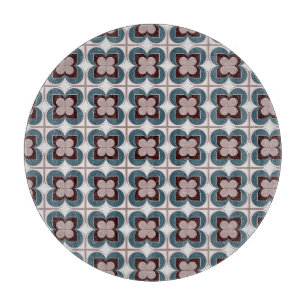 Geometric Flowers Cutting Board