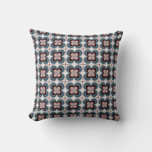 Geometric Flowers Throw Pillow