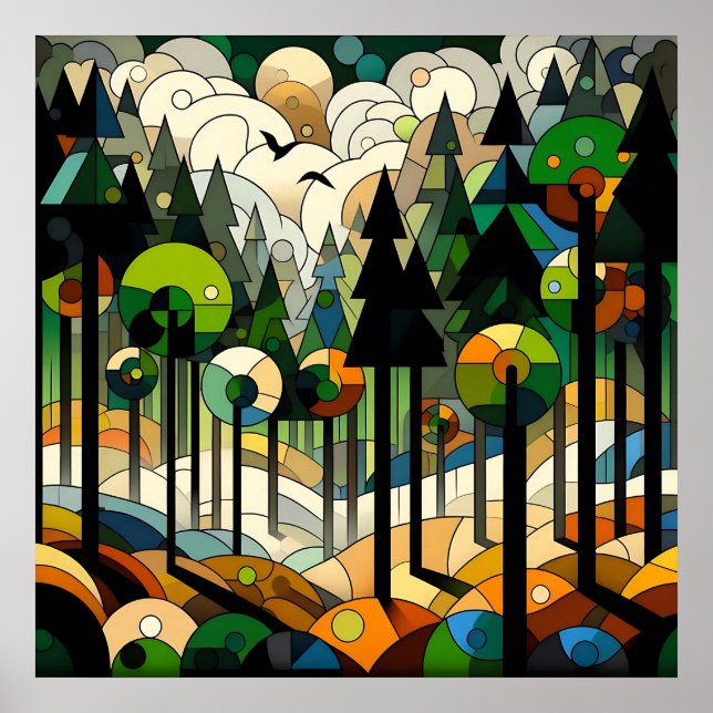Geometric Forest Poster (Front)