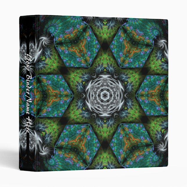 Geometric Forest Star Custom Binder (Front/Spine)