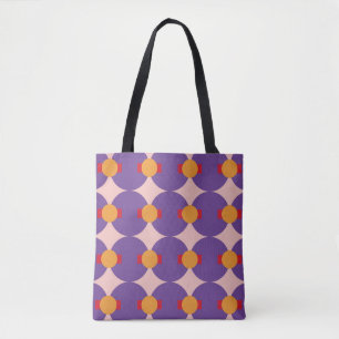 Geometric form retro pattern design vintage abstra tote bag