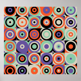 Geometric Forms, Abstract Vintage Design. Poster