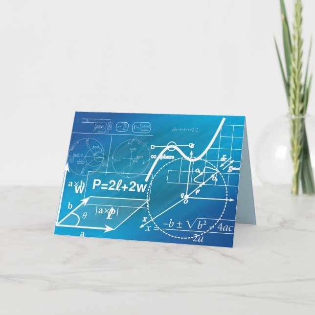 geometric formula greeting card (Front)