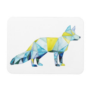 Geometric Fox Animal Magnet