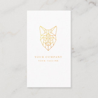 Geometric fox custom professional company logo business card