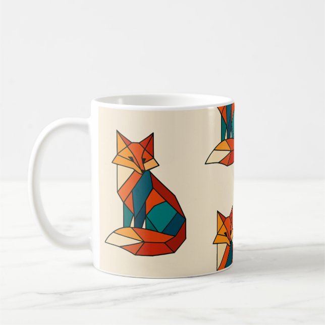 Geometric fox mug (Left)