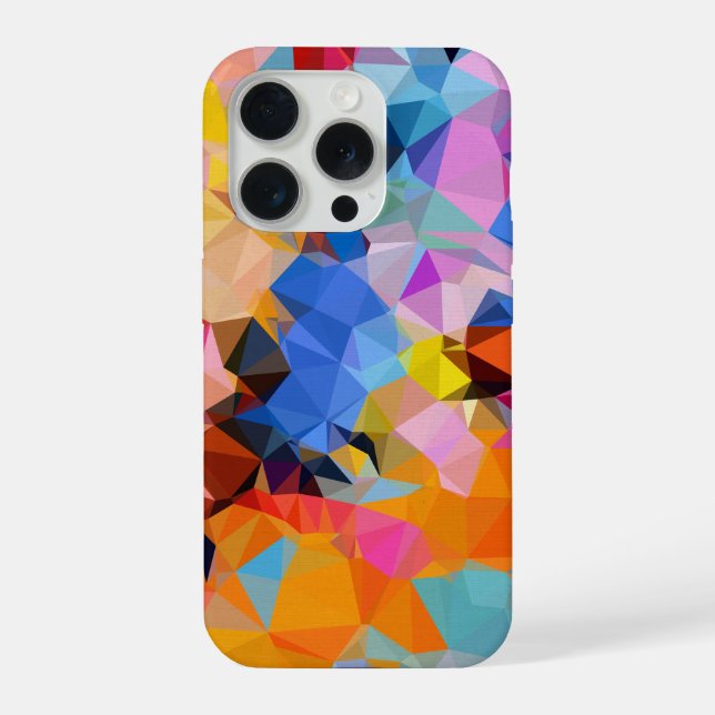 Geometric Fractal Abstract Wall Decor iPhone Case (Back)