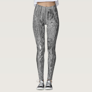 geometric fractal pattern leggings