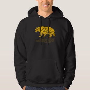 Geometric Fractal Pattern Shapes Bear Animal Hoodie