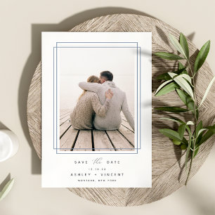 Geometric Frame   Vertical Photo Save The Date