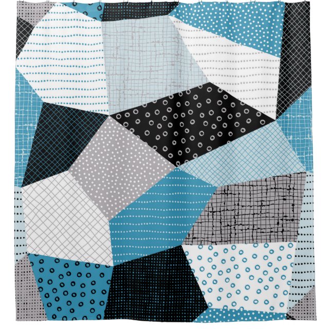 Geometric Freehand Drawing Patchwork Tiles (Front)