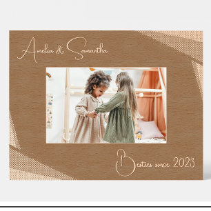 Geometric Friends Date Custom Wood Picture Frames 