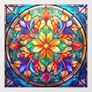 Geometric Frosted Elegance Window Cling