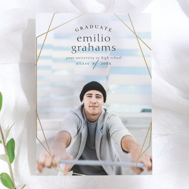 Geometric | Full Photo Graduation Announcement (Creator Uploaded)