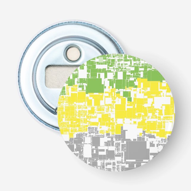 Geometric Funky Abstract Lithromantic Pride Flag Bottle Opener (Front)