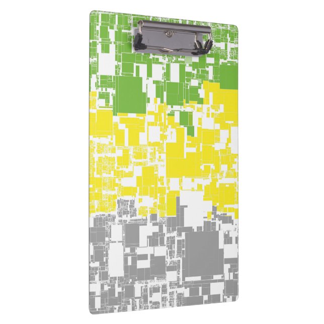 Geometric Funky Abstract Lithromantic Pride Flag Clipboard (Right)