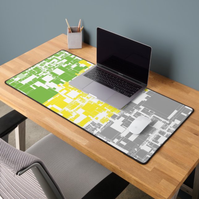 Geometric Funky Abstract Lithromantic Pride Flag Desk Mat (Office 2)