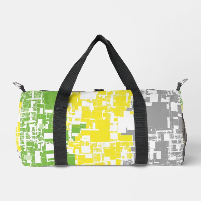 Geometric Funky Abstract Lithromantic Pride Flag Duffle Bag (Front)