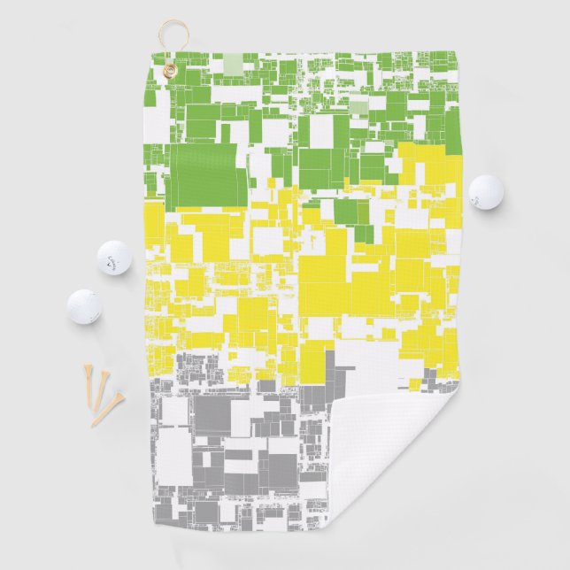 Geometric Funky Abstract Lithromantic Pride Flag Golf Towel (InSitu)