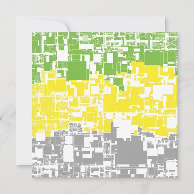 Geometric Funky Abstract Lithromantic Pride Flag Holiday Card (Front)