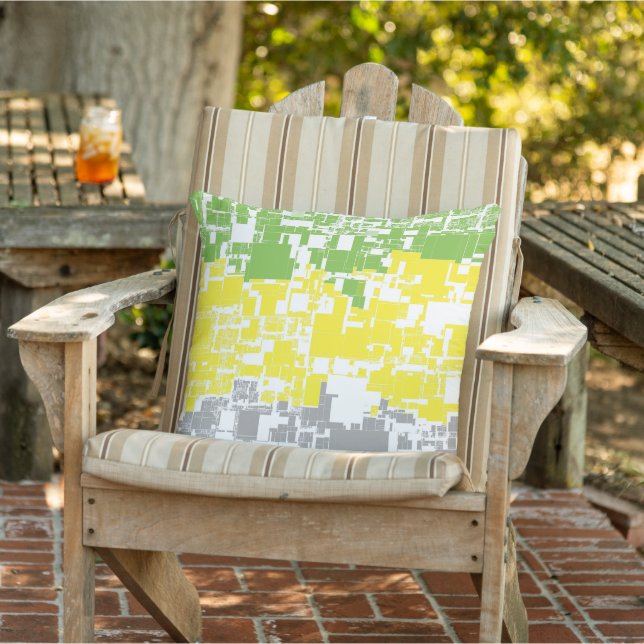 Geometric Funky Abstract Lithromantic Pride Flag Outdoor Pillow (Chair)