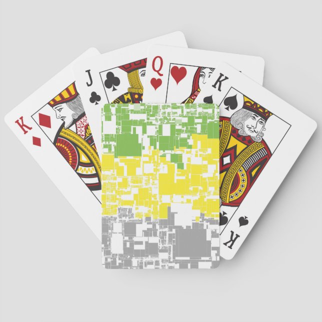 Geometric Funky Abstract Lithromantic Pride Flag Playing Cards (Back)