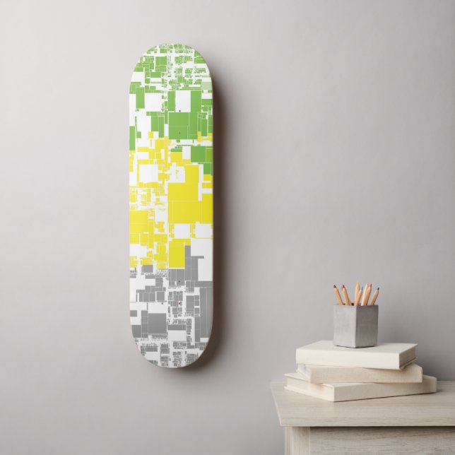 Geometric Funky Abstract Lithromantic Pride Flag Skateboard (Wall Art)