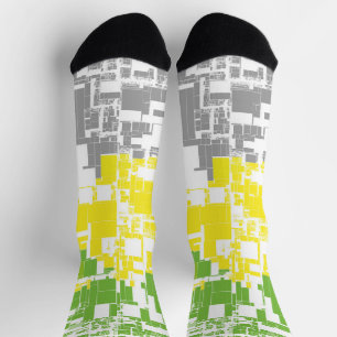 Geometric Funky Abstract Lithromantic Pride Flag Socks