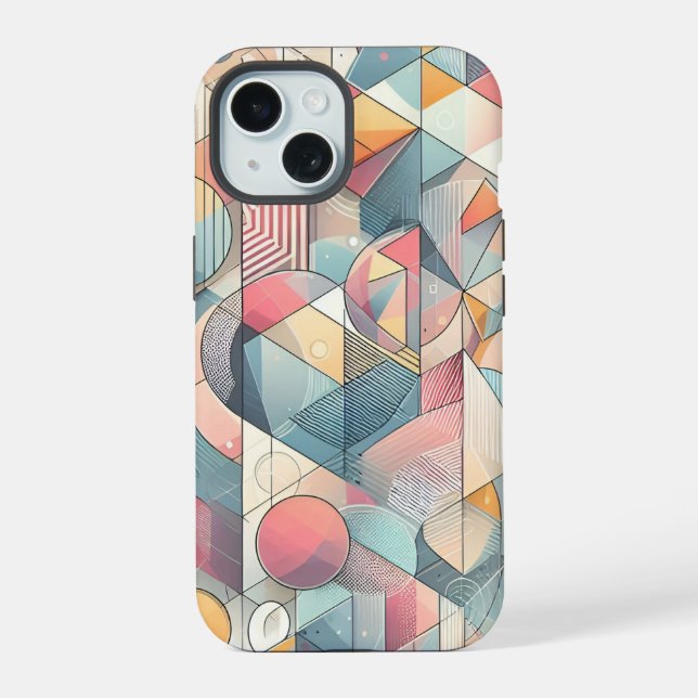 Geometric Fusion iPhone 15 Case (Back)