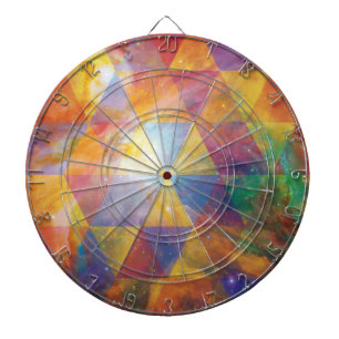 Geometric Galaxy Art Dartboard