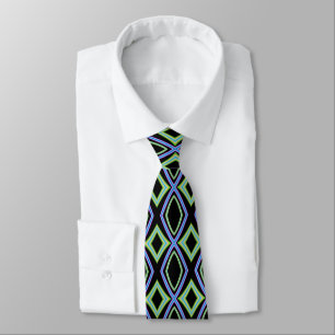 Geometric Gem Pattern Tie