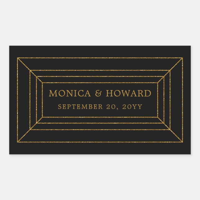 Geometric Gemstone Wedding Sticker (Front)