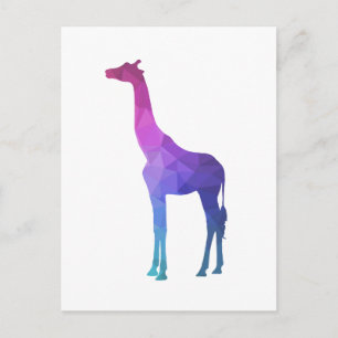 Geometric Giraffe with Vibrant Colours Gift Idea Postcard