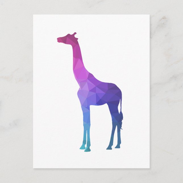 Geometric Giraffe with Vibrant Colours Gift Idea Postcard (Front)