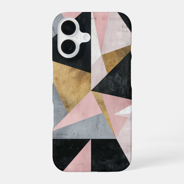 Geometric Glam iPhone 16 Case (Back)
