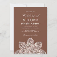 Geometric Glittering Metallic Luxury Wedding Invit