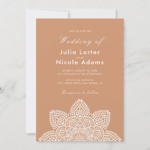 Geometric Glittering Metallic Luxury Wedding Invit Invitation