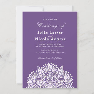 Geometric Glittering Metallic Luxury Wedding Invitation