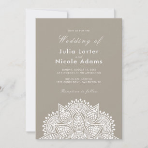 Geometric Glittering Metallic Luxury Wedding Invitation