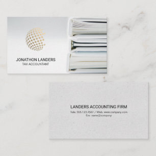 Geometric Globe   Tax Accountant   Binders Business Card