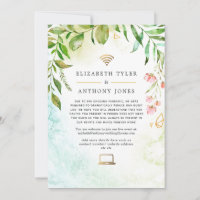 Geometric Gold Crystal Greenery Virtual Wedding